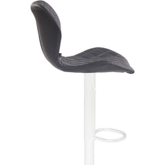Barhocker Cork Kunstleder weiß - grau