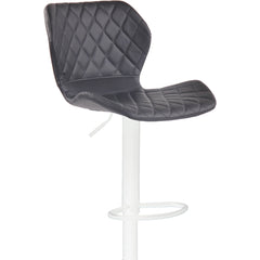 Barhocker Cork Kunstleder weiß - schwarz