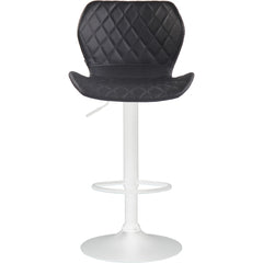 Barhocker Cork Kunstleder weiß - schwarz