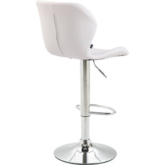 Barhocker Cork Kunstleder chrom - weiß