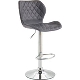 Barhocker Cork Kunstleder chrom - grau