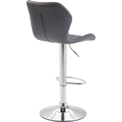 Barhocker Cork Kunstleder chrom - grau