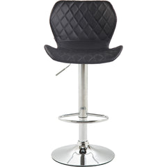 Barhocker Cork Kunstleder chrom - schwarz