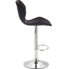 Barhocker Cork Kunstleder chrom - schwarz