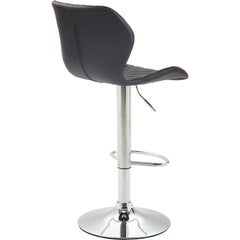 Barhocker Cork Kunstleder chrom - schwarz