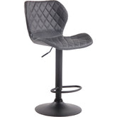 Barhocker Cork Kunstleder schwarz - grau