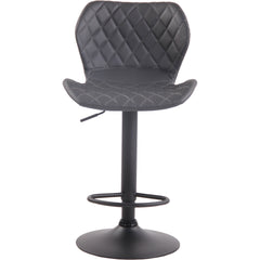 Barhocker Cork Kunstleder schwarz - grau