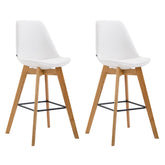 2er Set Barhocker Metz Kunstleder natura - weiß