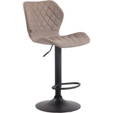 Barhocker Cork Stoff schwarz - taupe