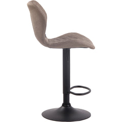 Barhocker Cork Stoff schwarz - taupe