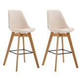2er Set Barhocker Metz Kunstleder natura - creme