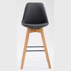 2er Set Barhocker Metz Kunstleder natura - schwarz