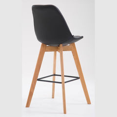 2er Set Barhocker Metz Kunstleder natura - schwarz