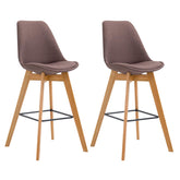 2er Set Barhocker Metz Stoff natura - braun