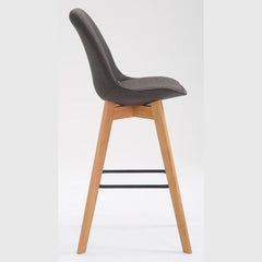 2er Set Barhocker Metz Stoff natura - dunkelgrau
