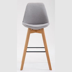 2er Set Barhocker Metz Stoff natura - grau