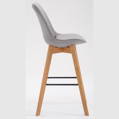2er Set Barhocker Metz Stoff natura - grau