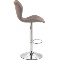 2er Set Barhocker Cork Stoff chrom - taupe