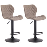 2er Set Barhocker Cork Stoff schwarz - taupe