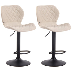 2er Set Barhocker Cork Stoff schwarz - creme