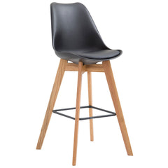 2er Set Barhocker Metz Kunststoff natura - schwarz