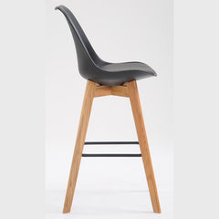2er Set Barhocker Metz Kunststoff natura - schwarz