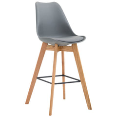 2er Set Barhocker Metz Kunststoff natura - grau