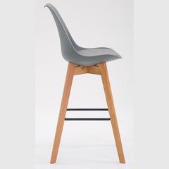 2er Set Barhocker Metz Kunststoff natura - grau