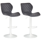 2er Set Barhocker Cork Kunstleder weiß - schwarz