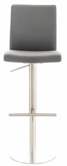 2er Set Barhocker Cadiz Kunstleder edelstahl - grau