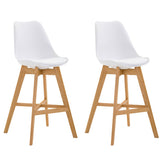 2er Set Barhocker Cannes Kunststoff natura - weiß