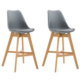 2er Set Barhocker Cannes Kunststoff natura - grau