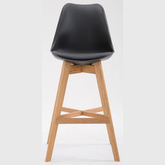 2er Set Barhocker Cannes Kunststoff natura - schwarz