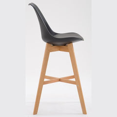 2er Set Barhocker Cannes Kunststoff natura - schwarz