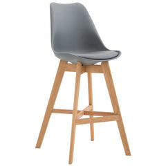 2er Set Barhocker Cannes Kunststoff natura - grau