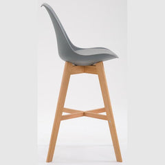 2er Set Barhocker Cannes Kunststoff natura - grau