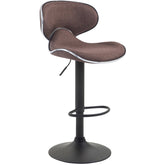 Barhocker Las Vegas V2 Stoff schwarz - braun