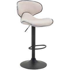 Barhocker Las Vegas V2 Stoff schwarz - creme