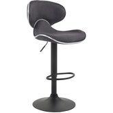 Barhocker Las Vegas V2 Stoff schwarz - dunkelgrau
