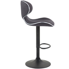Barhocker Las Vegas V2 Stoff schwarz - dunkelgrau