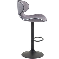 Barhocker Las Vegas V2 Stoff schwarz - hellgrau