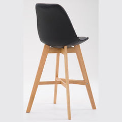2er Set Barhocker Cannes Kunstleder Natura - schwarz