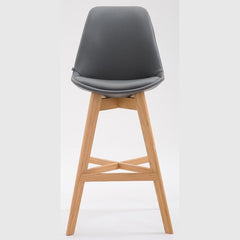 2er Set Barhocker Cannes Kunstleder natura - grau
