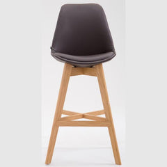 2er Set Barhocker Cannes Kunstleder natura - braun