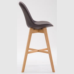 2er Set Barhocker Cannes Kunstleder natura - braun