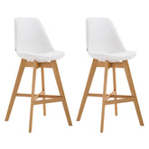 2er Set Barhocker Cannes Kunstleder natura - weiß
