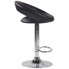 Barhocker Olinda Kunstleder chrom - schwarz