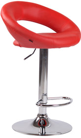 Barhocker Olinda Kunstleder chrom - rot