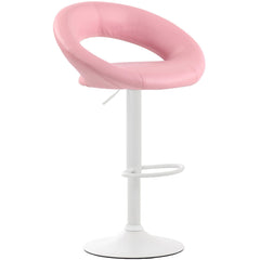 Barhocker Olinda Kunstleder weiß - pink