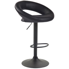 Barhocker Olinda Kunstleder schwarz - schwarz